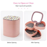 Pattern Jewelry Storage Box Organizer Travel Portable Jewelry Case Boxes