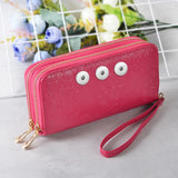 Multicolor Leather Clutch Snap Jewelry for 18mm Snaps