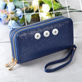 Multicolor Leather Clutch Snap Jewelry for 18mm Snaps