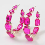 Pauli Manfi Metal Geometric Glass Earrings Women's Creative Earrings
