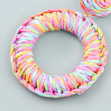 Summer Raffia Round Dangle Earrings Women's Earrings