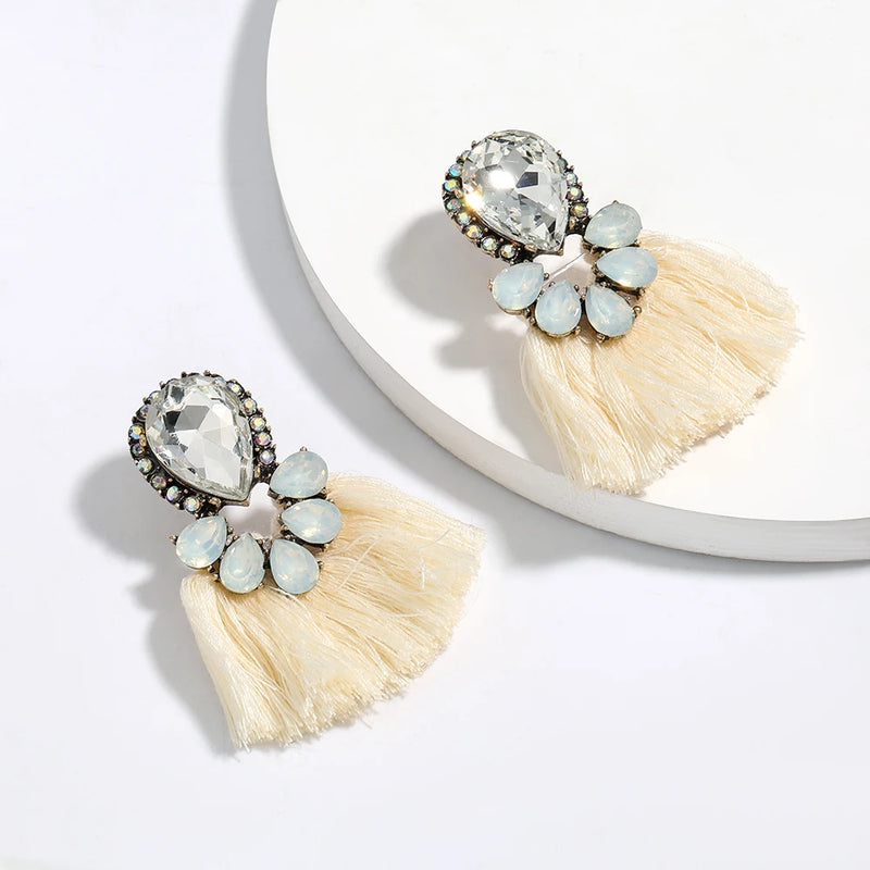 Pauli Manfi Tassel Alloy Dangle Earrings
