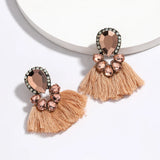 Pauli Manfi Tassel Alloy Dangle Earrings