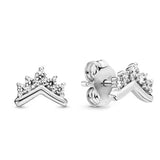 Pav? Double Hoop Earrings Clover Heart-Shaped Diamond Circle 299411C01