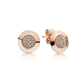 Pav? Double Hoop Earrings Clover Heart-Shaped Diamond Circle 299411C01