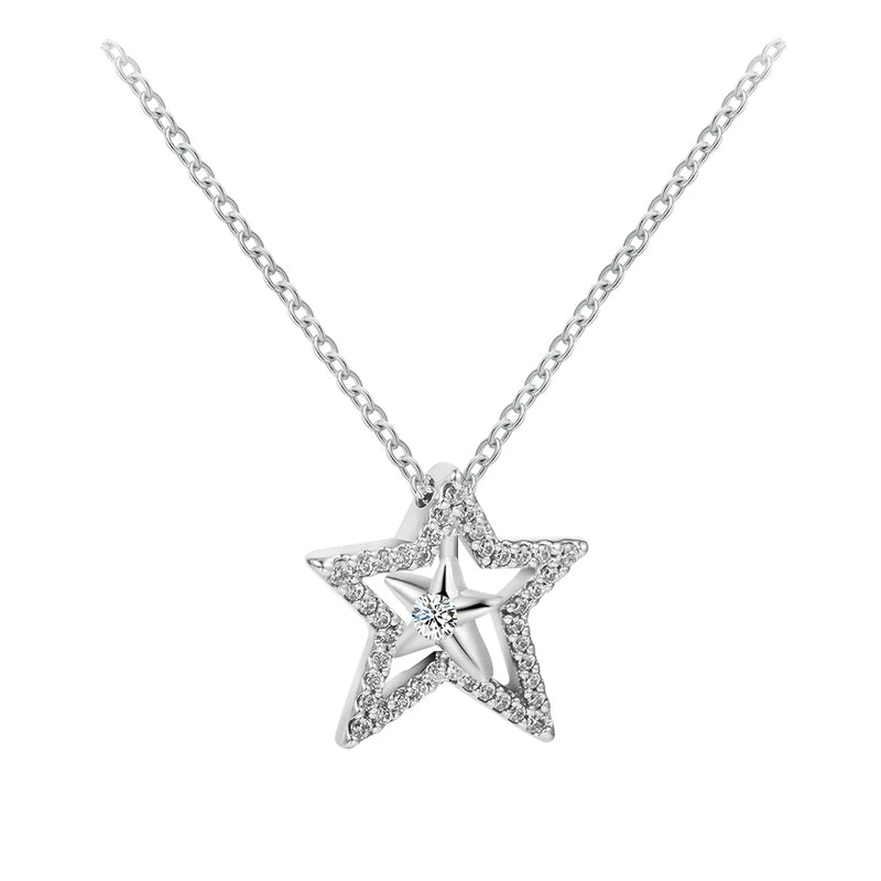 Asymmetric Star Collier Necklace Sterling Silver Chain Jewelry Making