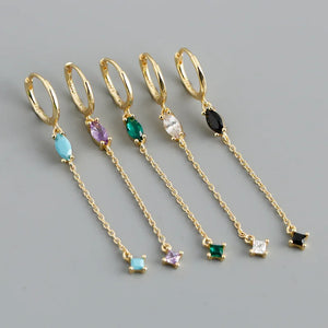 925 Silver Olive Branch Leaf Stud Earrings CZ INS Women Teen Gift