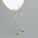 925 Silver Olive Branch Leaf Stud Earrings CZ INS Women Teen Gift