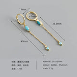 925 Silver Olive Branch Leaf Stud Earrings CZ INS Women Teen Gift