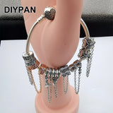 Pave Clip Safety Chain for Bracelet Charm Pendant
