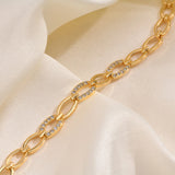 CZ Chain Bracelet for Women, Plated Dainty Jewelry