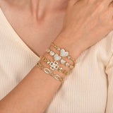 CZ Chain Bracelet for Women, Plated Dainty Jewelry
