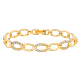 CZ Chain Bracelet for Women, Plated Dainty Jewelry