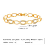 CZ Chain Bracelet for Women, Plated Dainty Jewelry