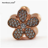 Sterling Silver Pave Daisy Flowers Charms for Jewelry Making