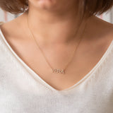 Custom Diamond Name Necklace, Personalized Gift for Her
