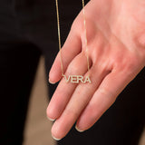 Custom Diamond Name Necklace, Personalized Gift for Her