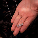 Custom Pave Diamond Name Necklace for Women