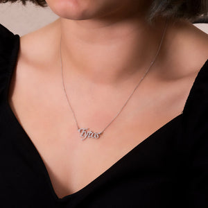 Custom Pave Diamond Name Necklace for Women