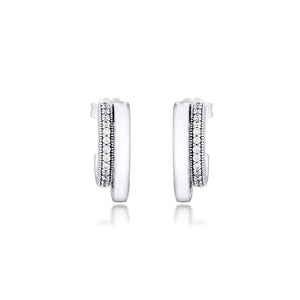 925 Sterling Silver Double Hoop Earrings for Women