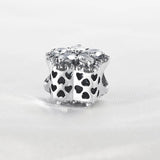 Pave Flower Star CZ Charm for Bracelet Bangle DIY Jewelry Bead