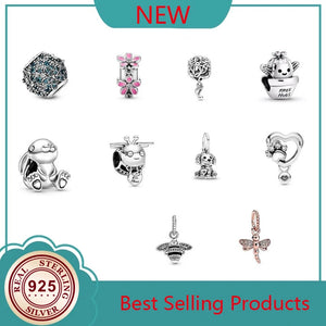 925 Silver Four-leaf Clover Charms for Bracelets