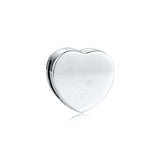 Pave Heart Clip Reflexions Charm Beads Silver & Rose Golden Jewelry