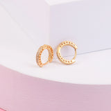 925 Silver Pave Heart Hoop Earrings Clear CZ Wedding Jewelry