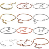Heart Star Castle Shine Stones Stripes Bracelet 925 Sterling Silver