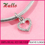 Love Heart Beads Charms Fit 925 Silver Bracelet DIY Jewelry Berloque