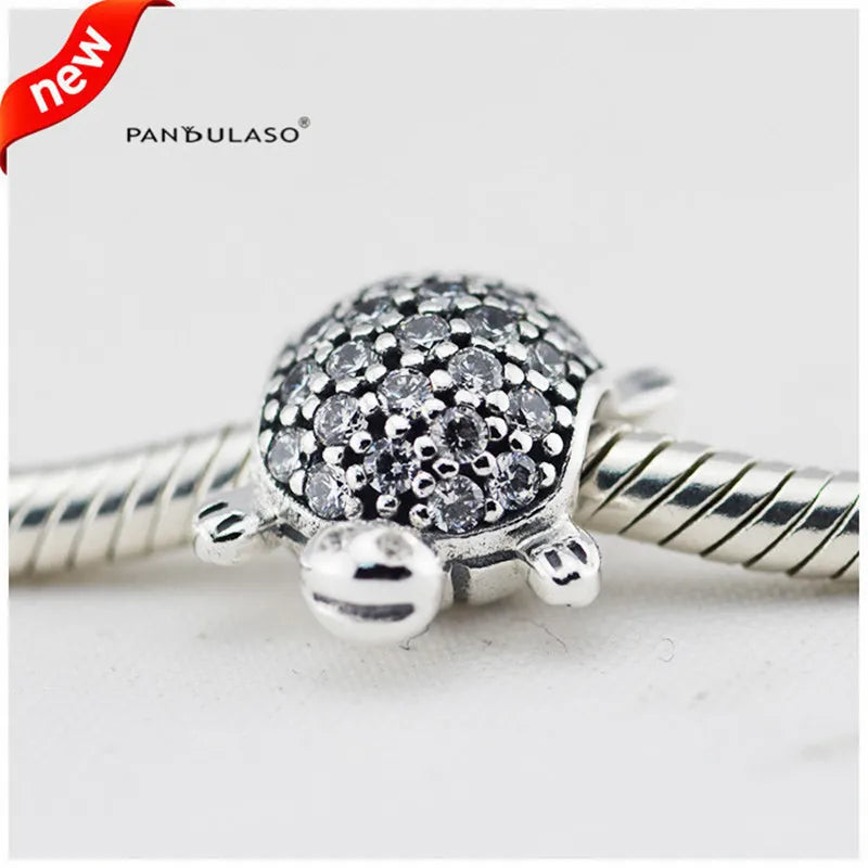 925 Silver Bracelet Charm Tortoise Bead DIY Jewelry