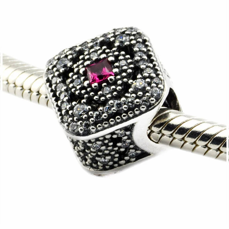 Fairytale Treasure Crystal Bead for Charms Bracelets Silver 925 Jewelry DIY