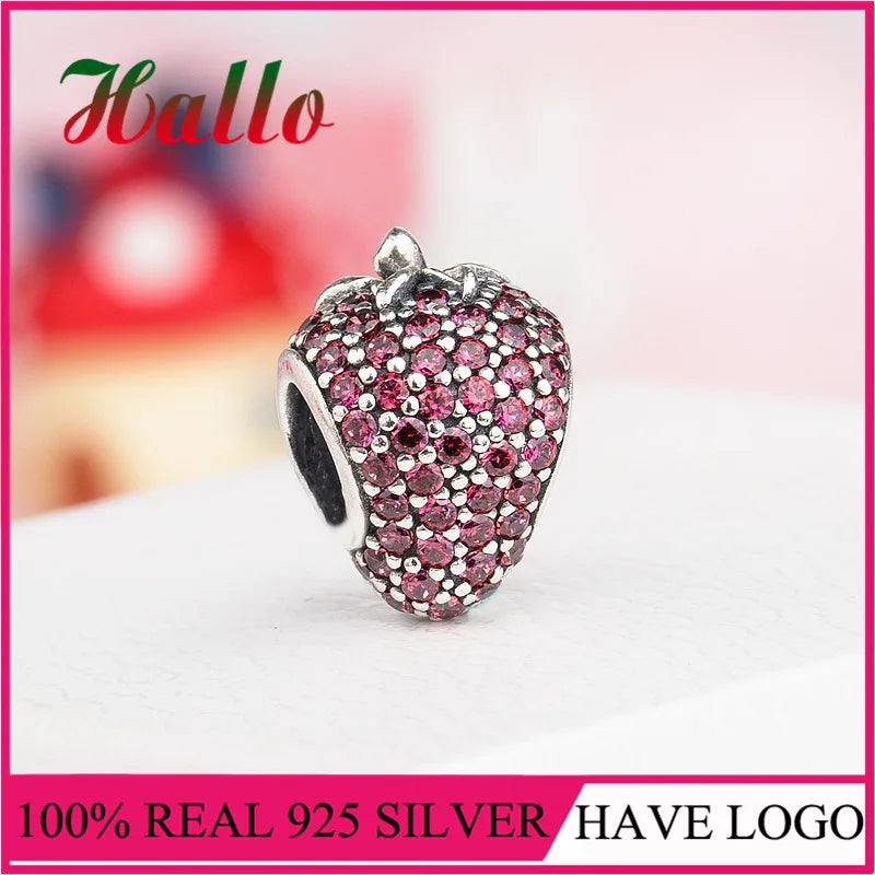 Strawberry Charm Bead for 925 Silver Bracelets