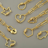 Heart Shape Zirconia Padlock Necklace for Women
