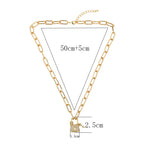 Heart Shape Zirconia Padlock Necklace for Women