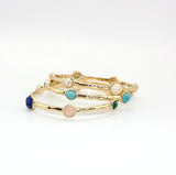 Stone Symmetrical Charm Chunky Bangles for Women