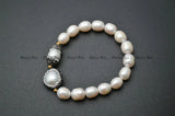 Crystal Pearl Stretch Charm Bracelet for Women