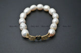 Abalone Shell Heart Charm Pearl Bracelet Jewelry Gift