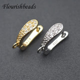 Silver CZ Beads Shvenzy Earring Hooks DIY Jewelry 30pcs