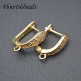 Silver CZ Beads Shvenzy Earring Hooks DIY Jewelry 30pcs