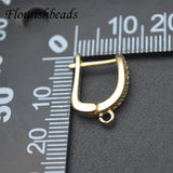 Silver CZ Beads Shvenzy Earring Hooks DIY Jewelry 30pcs