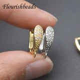 Silver CZ Beads Shvenzy Earring Hooks DIY Jewelry 30pcs