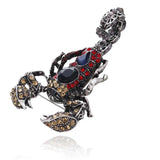 Red Rhinestone Scorpion Brooches Party Wedding Animal Banquet Brooch Pin