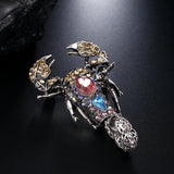 Red Rhinestone Scorpion Brooches Party Wedding Animal Banquet Brooch Pin