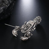 Red Rhinestone Scorpion Brooches Party Wedding Animal Banquet Brooch Pin