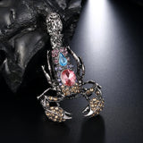 Red Rhinestone Scorpion Brooches Party Wedding Animal Banquet Brooch Pin