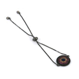 Colorful CZ Evil Eye Link Bracelet Charms Crystal Adjustable Chain Bracelets