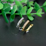 Paved Zircon CZ Beads Earring Hooks Jewelry Findings 30pc