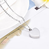 Love Heart Paw Print Birthstone Urn Necklace for Ashes with Fill Kit
