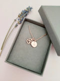 Paw Print Necklace, Initial Dog Paw, Dog Lover Gift, Personalised Gifts